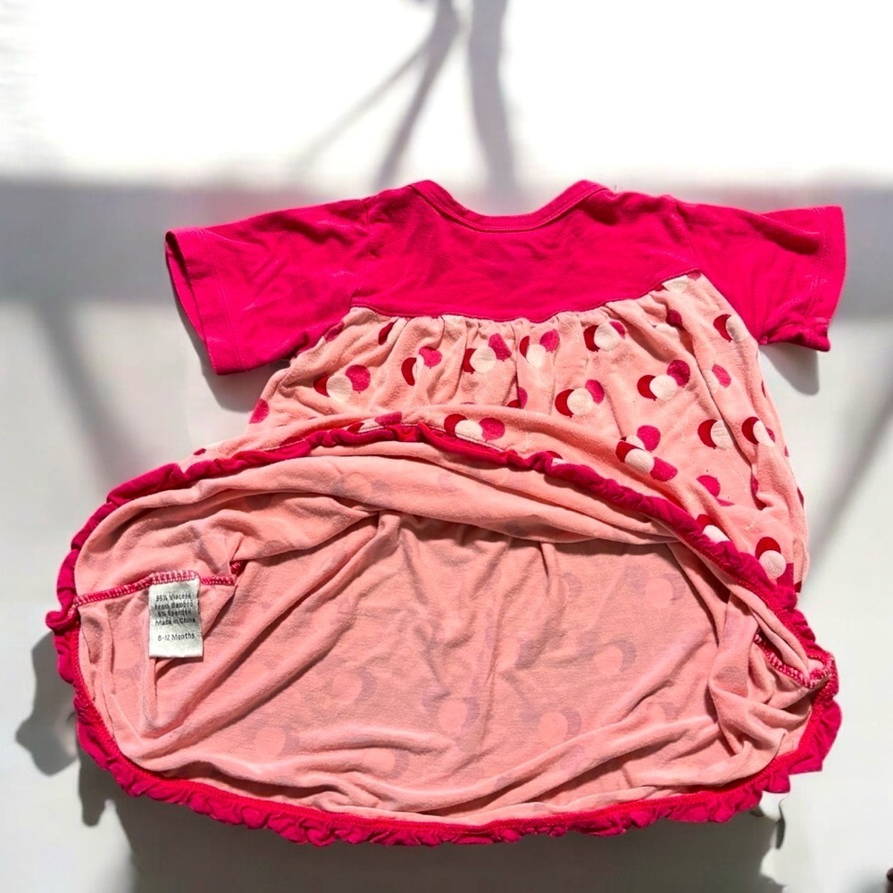 Kickee Pant 8-12 mo pink ballon dress, gently warn cndtn, 15% dsct w 2+ bndle